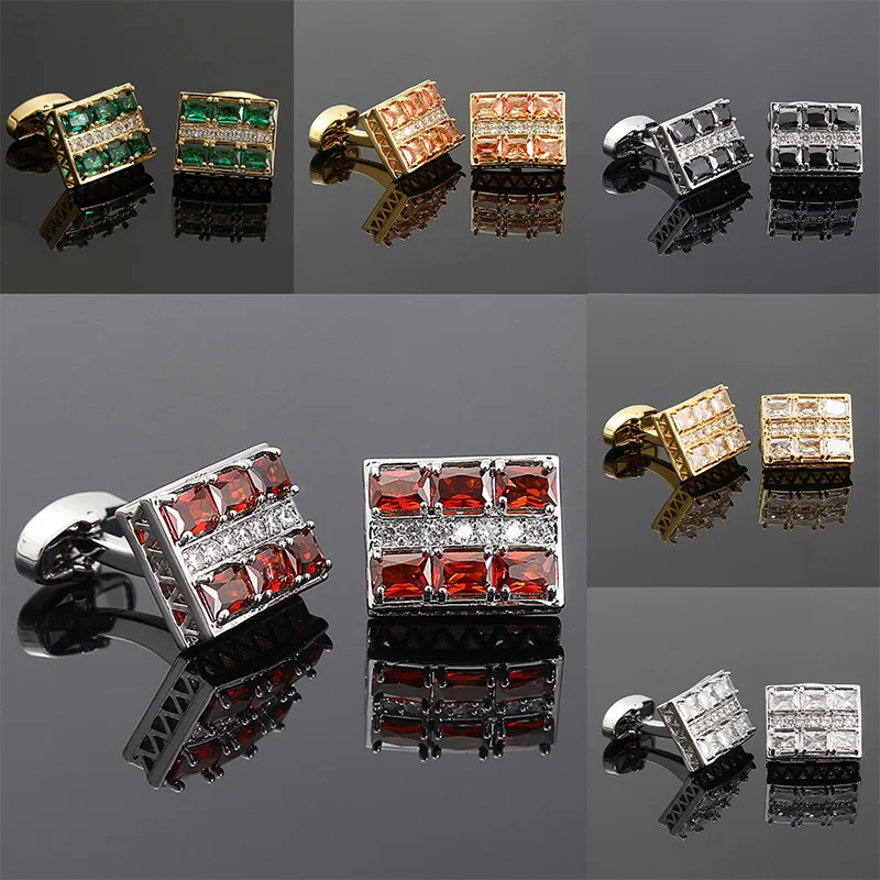 

Men'S Cufflinks Men Gift Crystal Zircon Memories For Wedding Guests Engineer Copper Women'S Jewelry Offer Without Shipping Cost