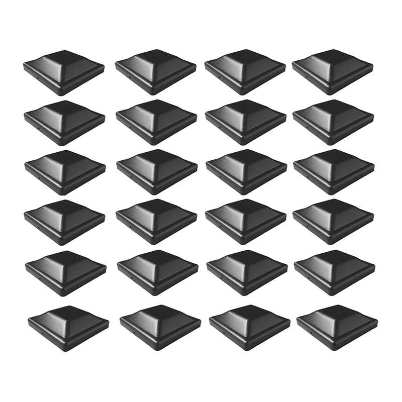 

4 Inch(3 5/8 Inch) Fence Post Caps Black Fence Post Caps Plastic Fence Post Caps Protection Outdoor Wooden Fence