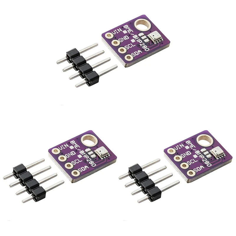 

3X GY-BME280 I2C IIC Digital Breakout Barometric Humidity Sensor Module Board 5V 3.3V For Arduino And Raspberry Pi