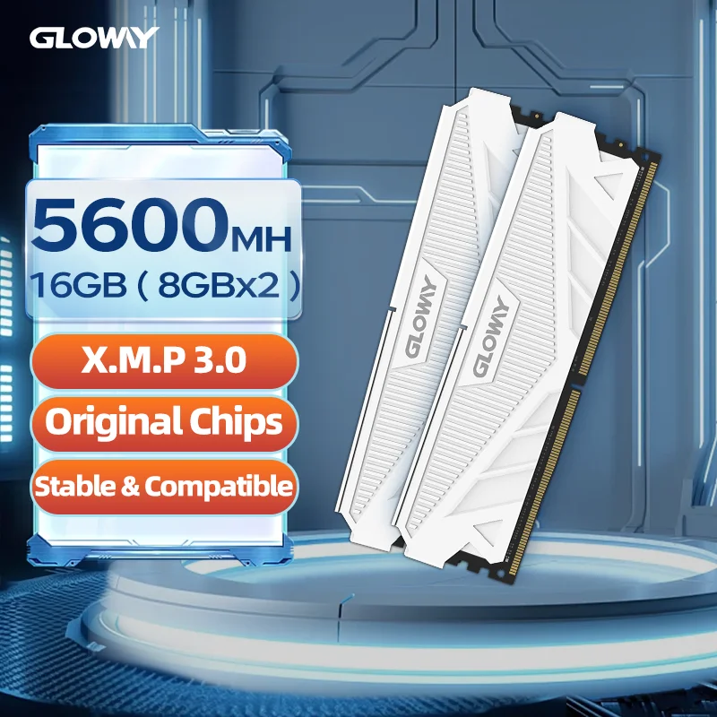Gloway memoria ram ddr5 16 ГБ 5600 МГц настольные компьютеры 8 ГБX2 шт. комплект двухканальный