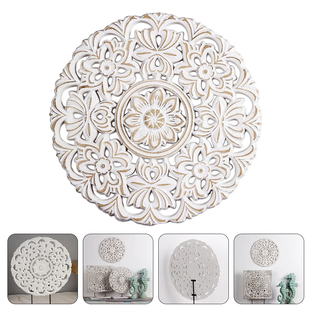 

Supplies Indoor Wood Ornament Wall Supply Flower Pattern Decor Adorn Bedroom