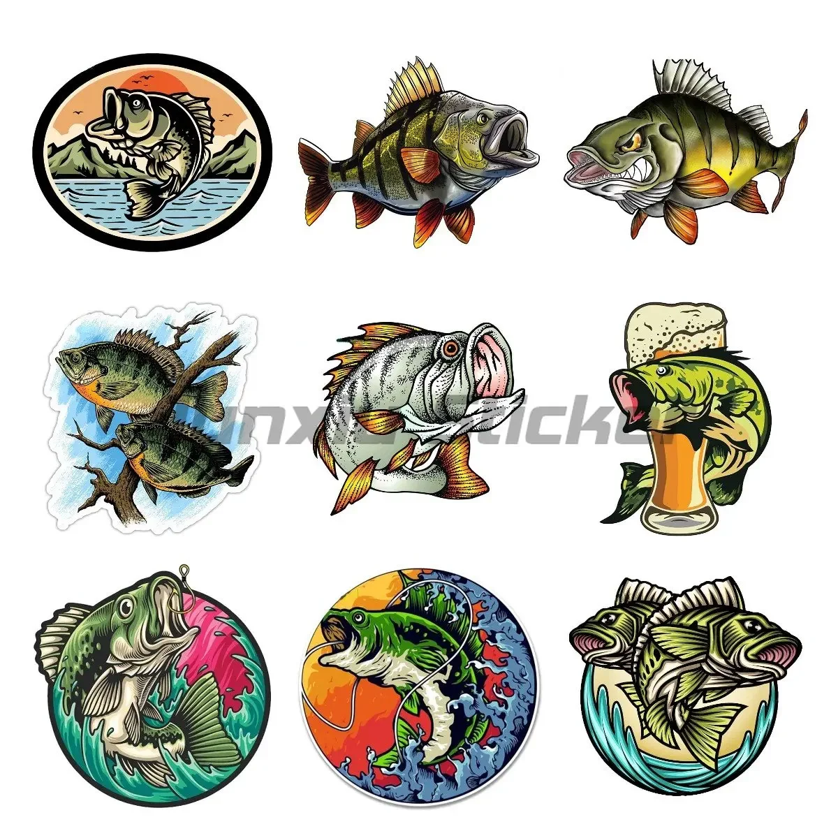 Павлин Бас Рыба Аниме Автомобильные Наклейки Мотоцикл Наклейка Забавные