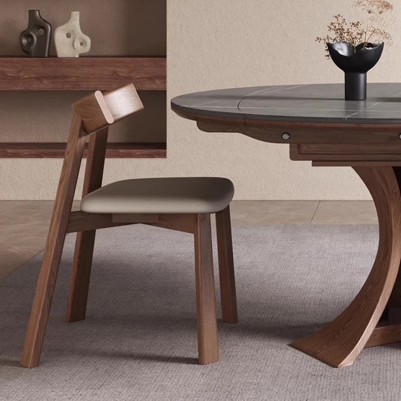 Песчаный ветер выдвижной обеденный стол из цельного дерева комбинированный