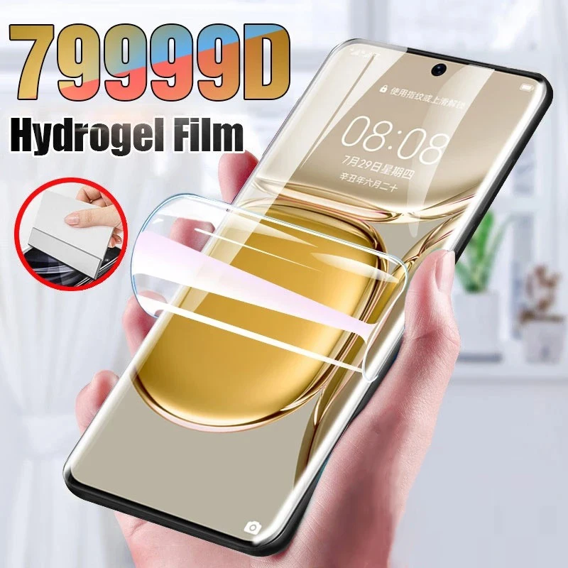 

999D Hydrogel Film For Huawei Mate 50 Pro 50E 40 RS 40E 30 30E Pro Plus Lite Full Cover Screen Protector Protective Film