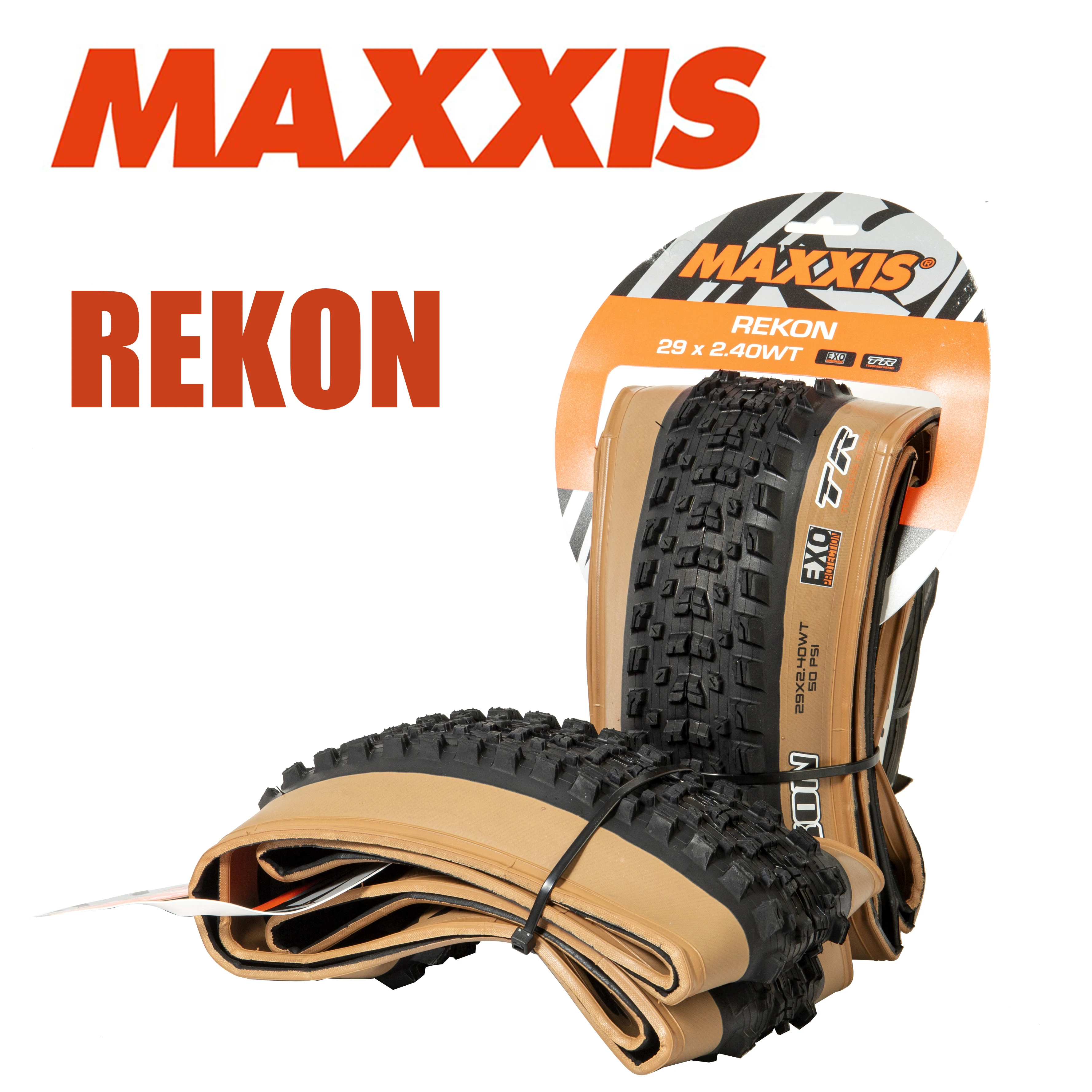 

Покрышка велосипедная MAXXIS REKON(M349RU), 29x2,4, WT EXO TR, бескамерная Складная