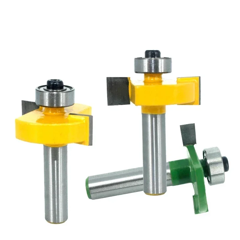 1 шт. 8 мм хвостовик Т-образная фреза с подшипником для деревянных пазов