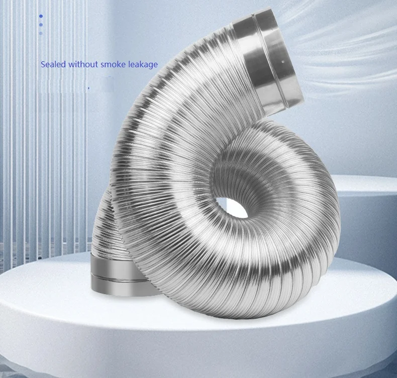 Φ90-180 мм дымовая трубка из чистого алюминия полугибкий вентиляционный канал с