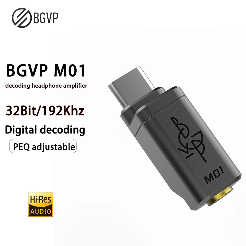 Цифровой аудиодекодер BGVP M01 Type-C на 3,5 мм, портативный усилитель для игровых наушников с виртуальным 7.1 звуком (art.: 3920db7d99c57) - 3920db7d99c57