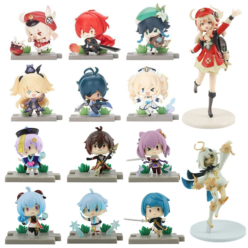 Фигурка Genshin Impact Keqing Klee Morax Ganyu Qiqi Fischl разбавленная Барбара паймон фигурка модель игрушки