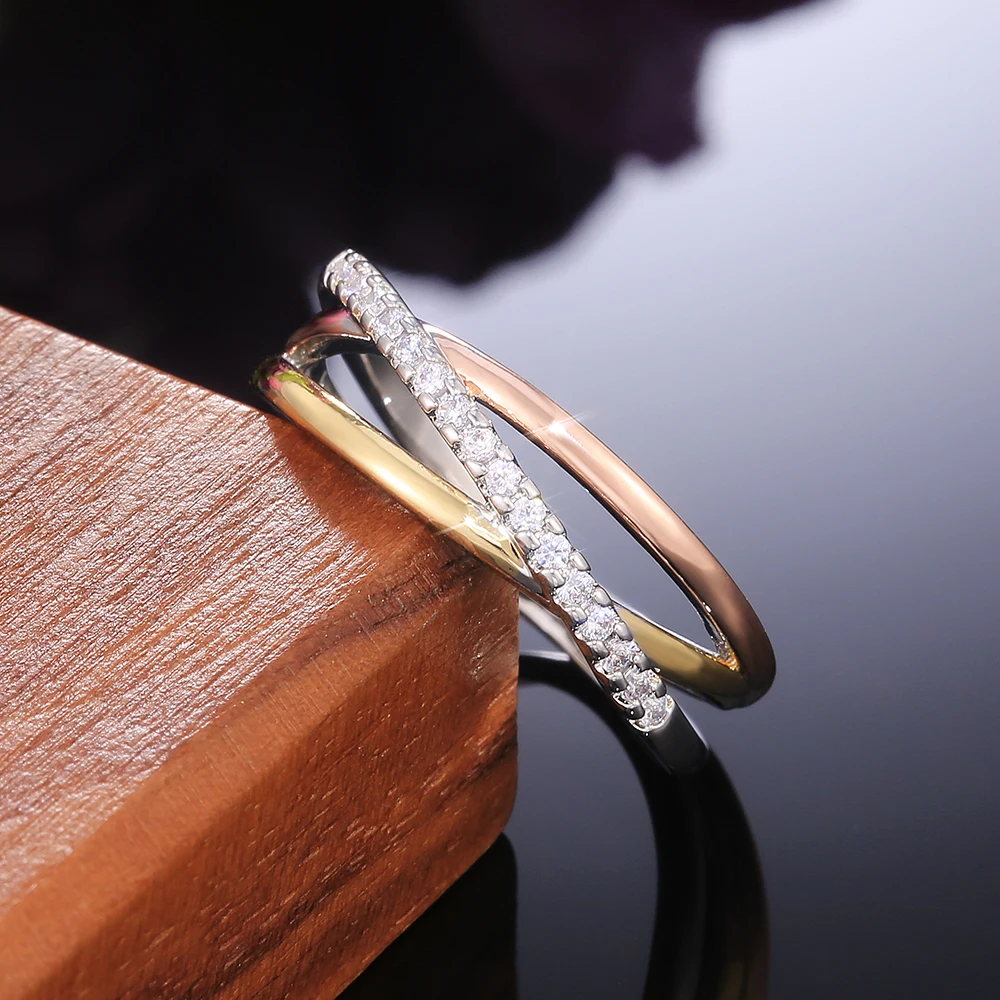 

New Fashion Delicate Cross Women Ring Wedding/Birthday Anniversary Gift Elegant Female Accessories New Arrival Rings Jewelry