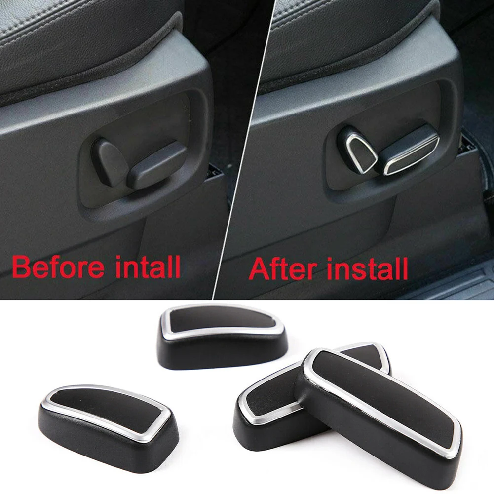 

4x Seat Adjust Switch Button Cover Interior Mouldings ABS Chrome Car Parts