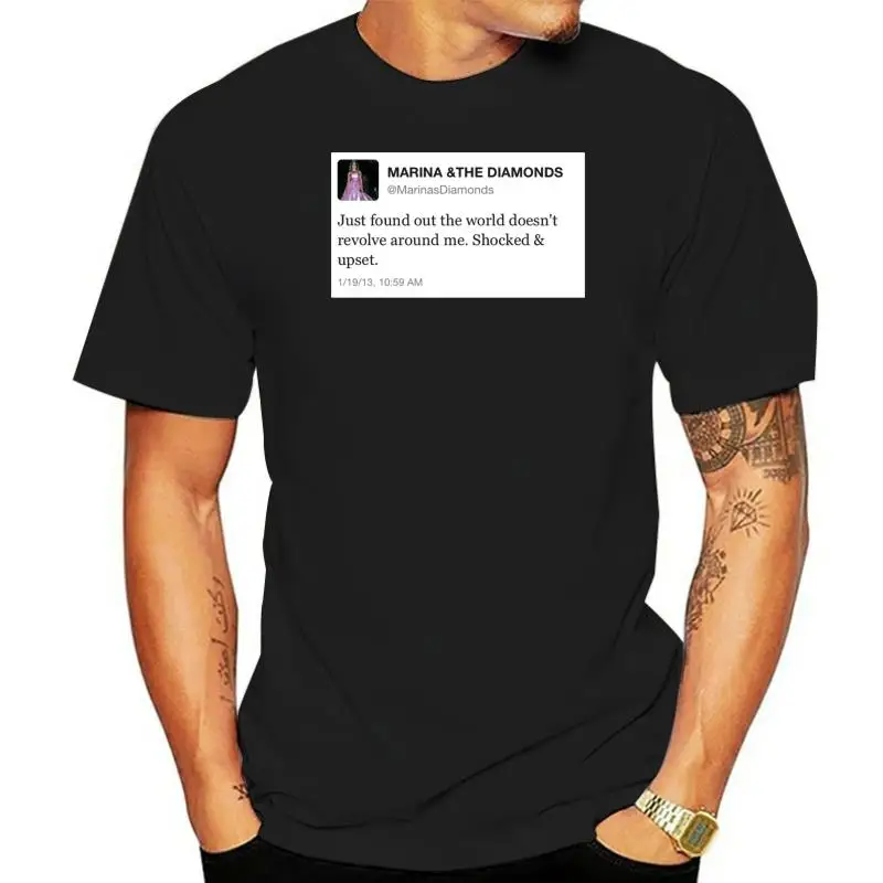 

Printed Men T Shirt Custom Printed 100% T-shirts tshirts O-Neck Short-Sleeve marina and the diamonds tweet Women-3271D