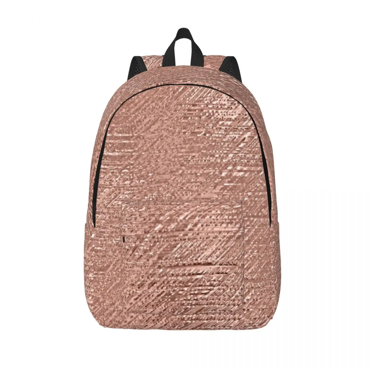 

Рюкзаки из искусственной металлической холщовой ткани, розовые, золотые, искусственные текстурированные Большие женские сумки для велоспо...