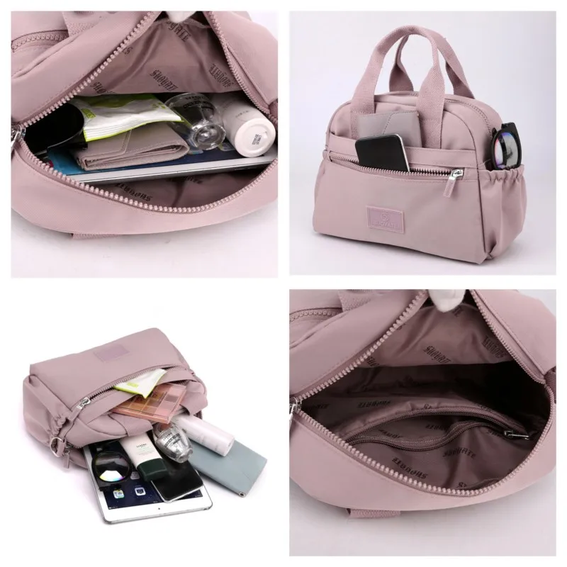 Nylon Shoulder Bags For Women Zipper Large Capacity Top-handle Bag Handbags Travel Luxury Female Purse Crossbody Bag Tote