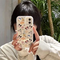 disney mickey phone cases for iphone 7 8 plus x xs max xr 11 pro max 12 pro max transparent phone back covers cartoon shell