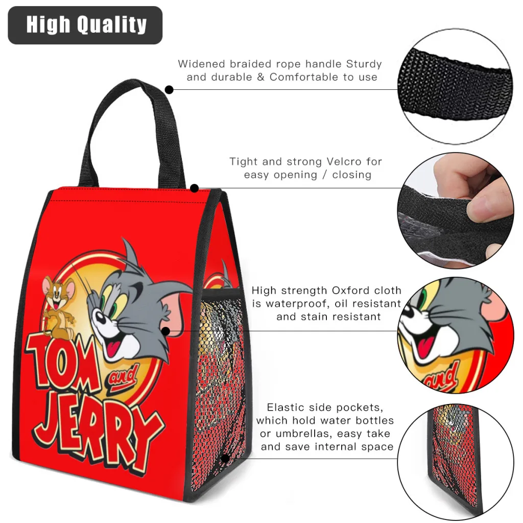 Сумка для обеда Tom Baby Jerry школы водонепроницаемая термохолодильник пикника
