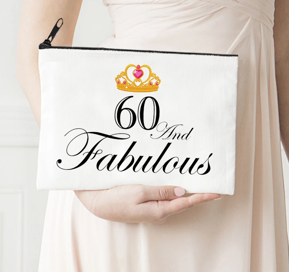 

60 Fablous косметичка, холщовые косметички, подарок бабушке, дорожный размер, косметичка, органайзер для косметики, кавайная сумка