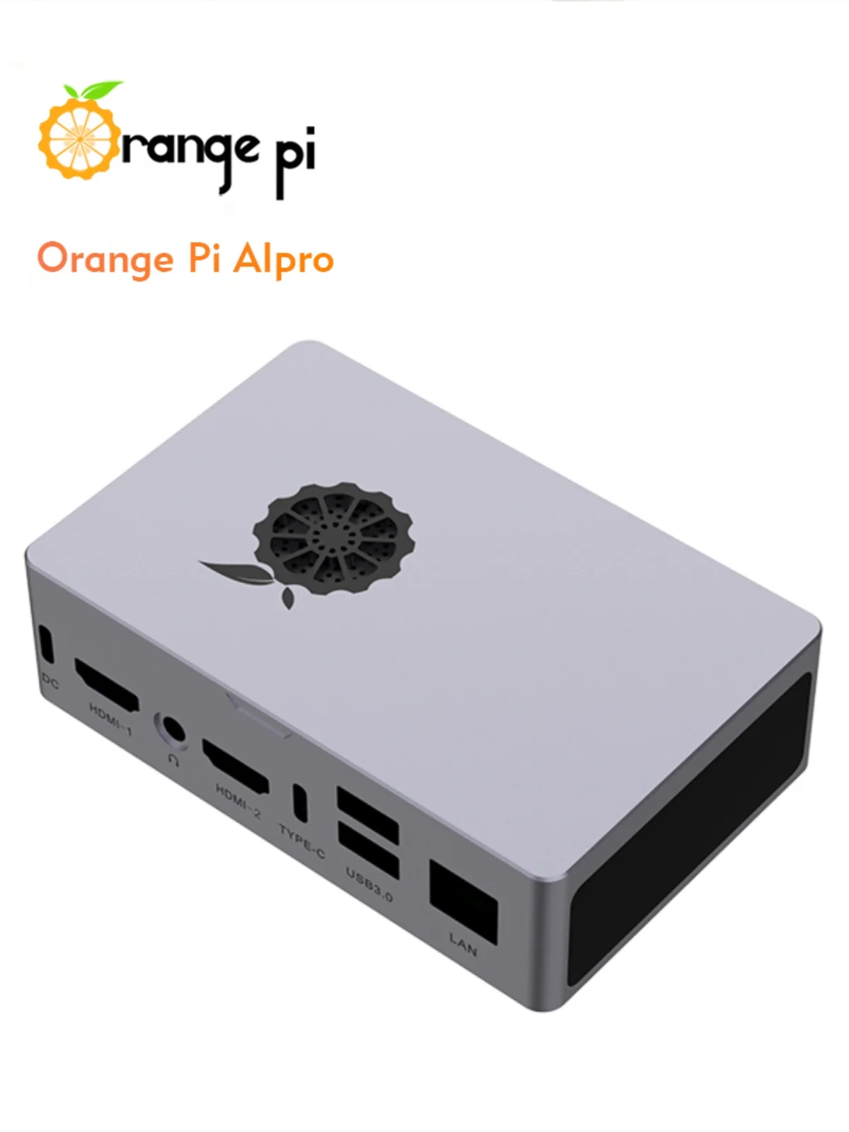 Макетная плата Orange Pi AIPro 8T специальный металлический корпус для отвода тепла