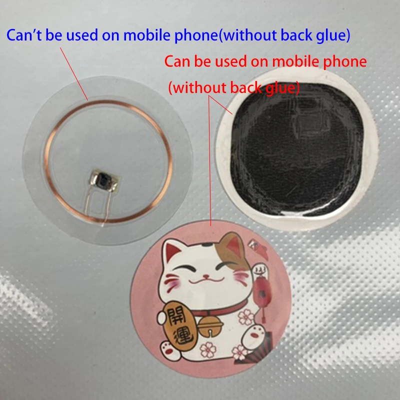 

Anti-interference 13.56MHz FUID Writable Rewritable Copper Coil Coin Card Keyfob RFID Ultra-thin Cell Phone Access Card