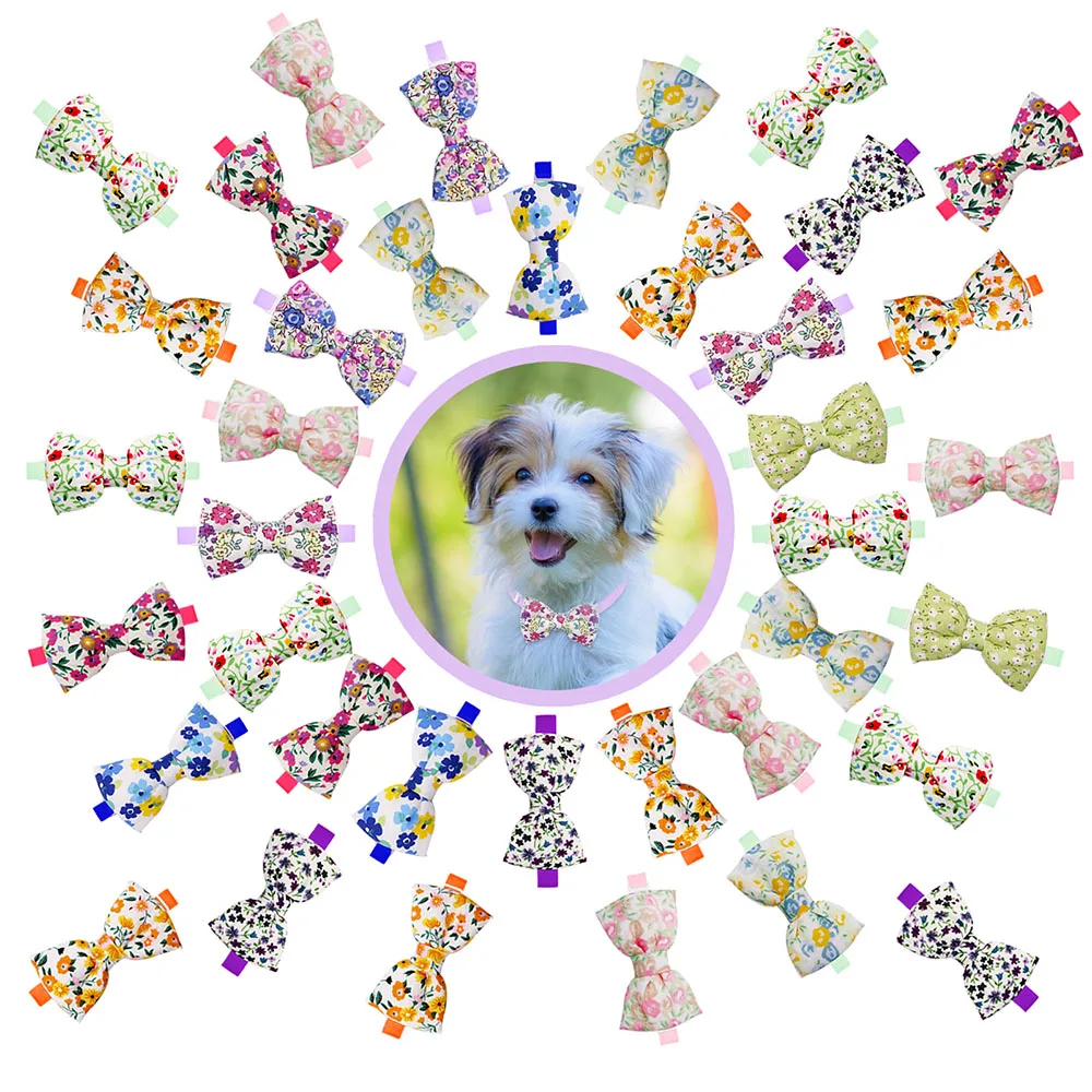 Регулируемый галстук-бабочка для собак ручной работы 10 шт.