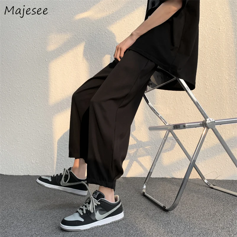 

Casual Pants Men Thin Summer Trendy Popular Streetwear Handsome All-match Baggy Pantalones Male Trouser Teens Breathable Young