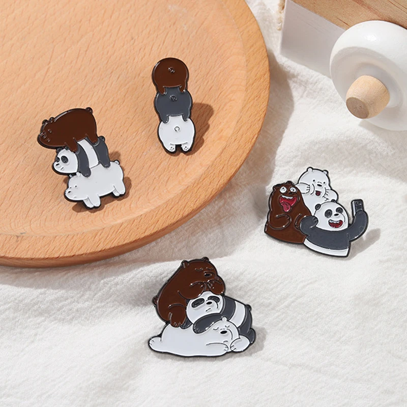 

Cute Backpack Badge Accessories for Jewelry Panda Enamel Pin Anime Pins Briefcase Badges New Year Gift Brooch for Clothes Manga