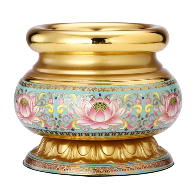 Lotus Gold Luxury Incense Burner Metal Fragrance Living Room Queimador De Incenso Aroma Lamp
