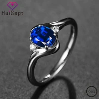 huisept fashion jewelry ring 925 silver accessories with zircon gemstone open finger rings for women wedding party promise gift