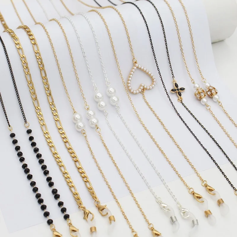 

Bohemia Pearl Glasses Chain Mask Chains for Women Retro Metal Sunglasses Lanyards Eyewear Cord Holder Neck Strap Jewelry Gift