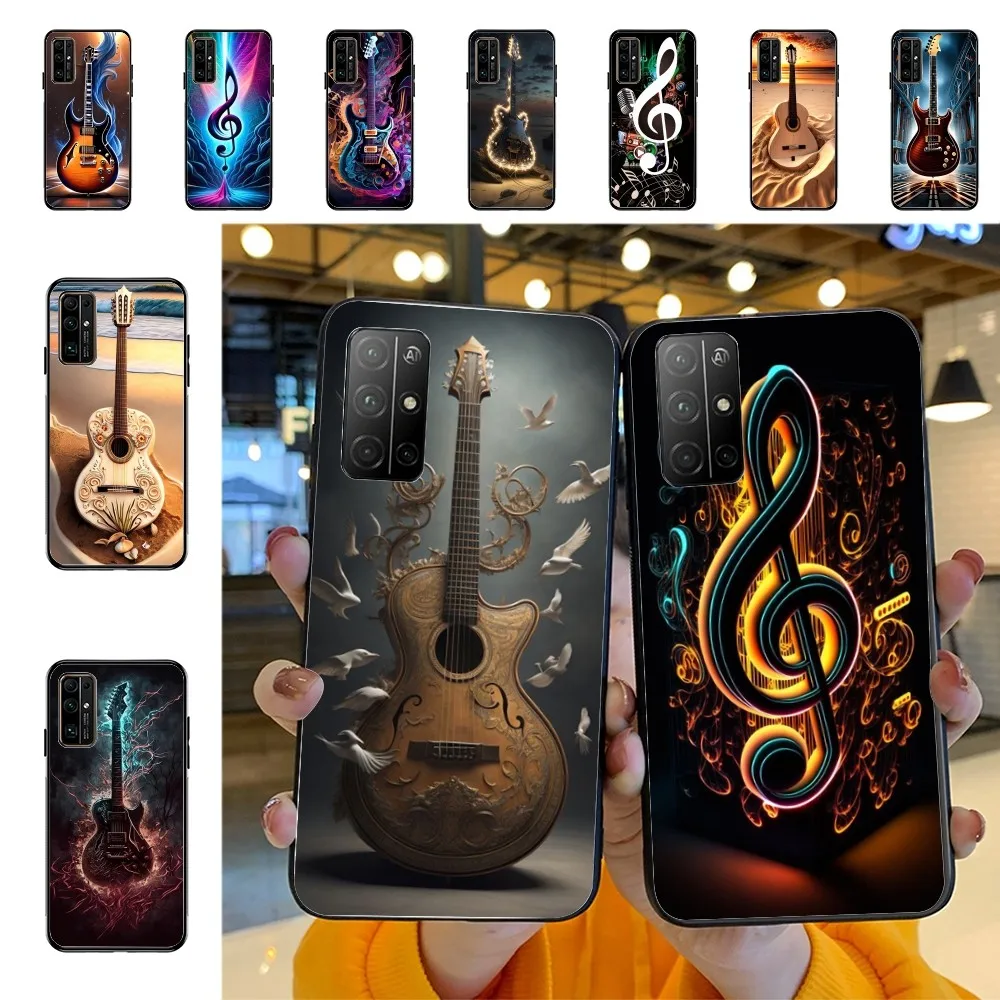 

Music Score Musical Violin Guitar Phone Case For Huawei Honor 10 lite 9 20 7A 9X 30 50 60 70 pro plus Soft Silicone Cover