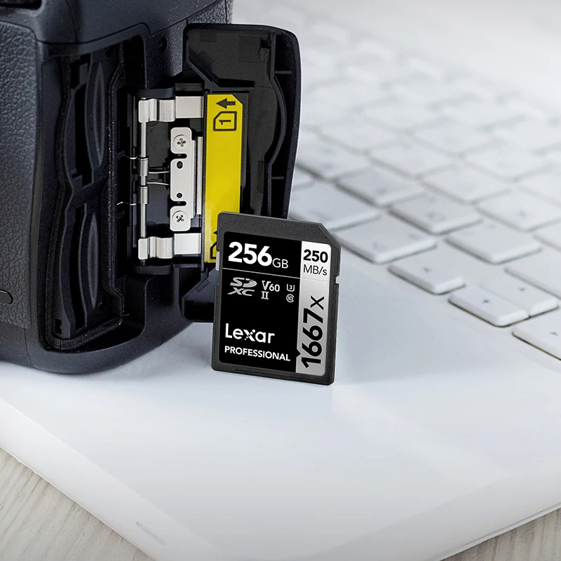 Оригинальная SD-карта памяти Lexar 1667X V60 250 дюйма Φ 64 ГБ 128 256 высокоскоростная sd-карта