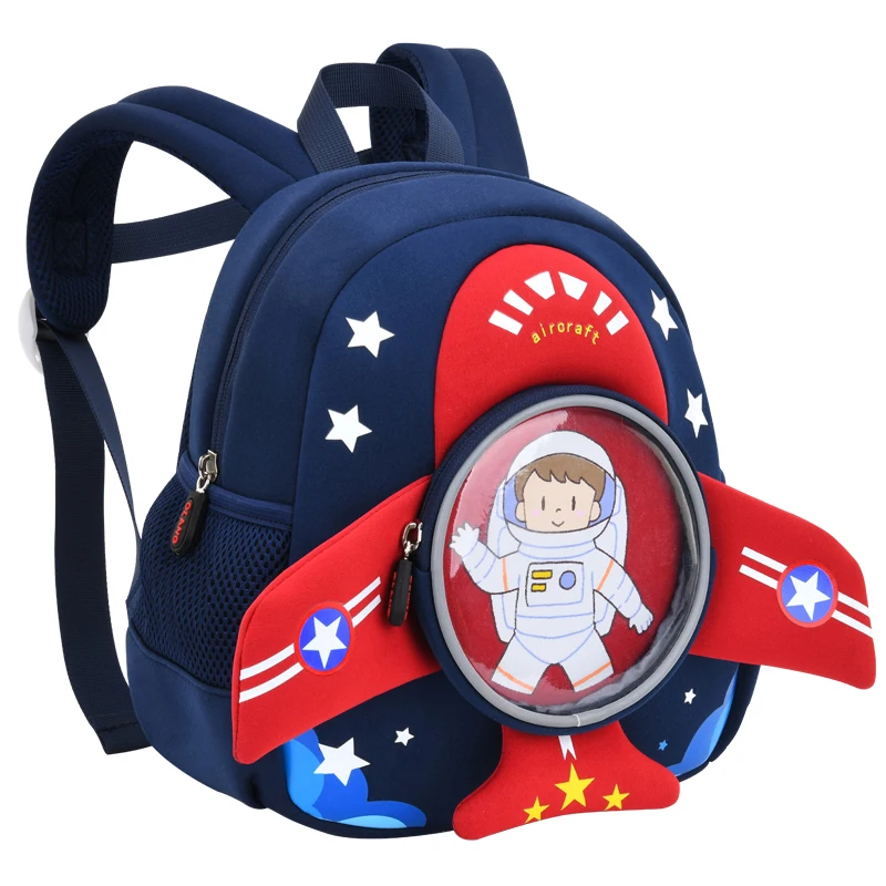 Children Backpack 3D Cartoon Airplane Kidergarten School Bags For Boys Toddler Anti-lost Kids Lightweight Bagpack Small Bookbags
