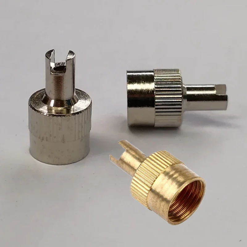 

4 шт./10 шт./12 шт. колпачки для штока клапана с прорезями и инструментом для удаления сердечника для автомобиля, мотоцикла, колпачки для клапанов, сталь, медь