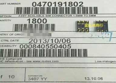 

50 шт./лот 47019-1802 0470191802 470191802 Разъем 100% новый и оригинальный