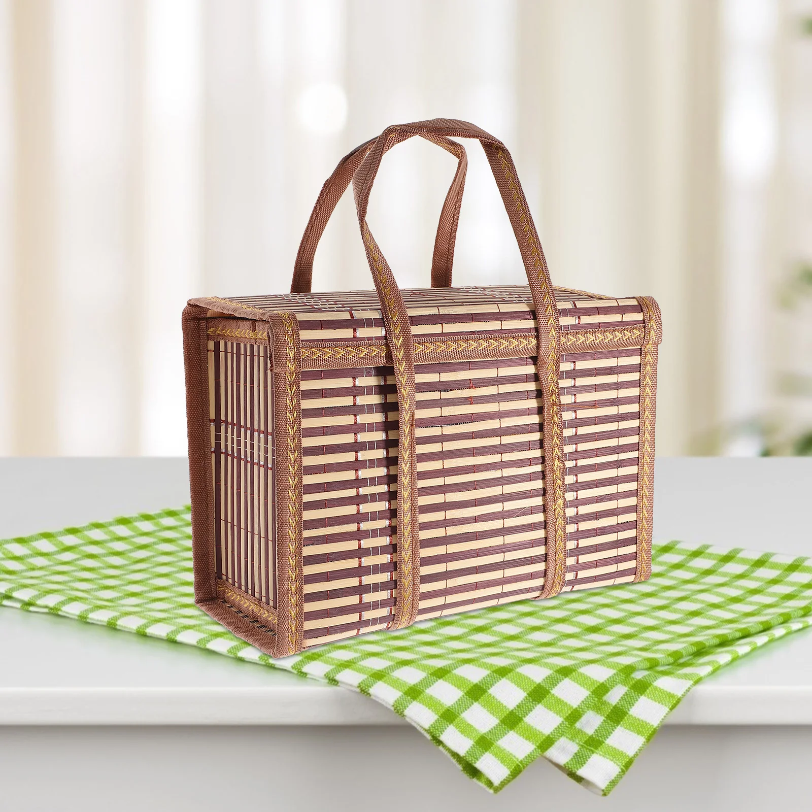 

Basket Baskets Storage Picnicorganizing Woven Wicker Egg Straw Easter Sundries Foodholdervintagebread Fruit Folding Rattan