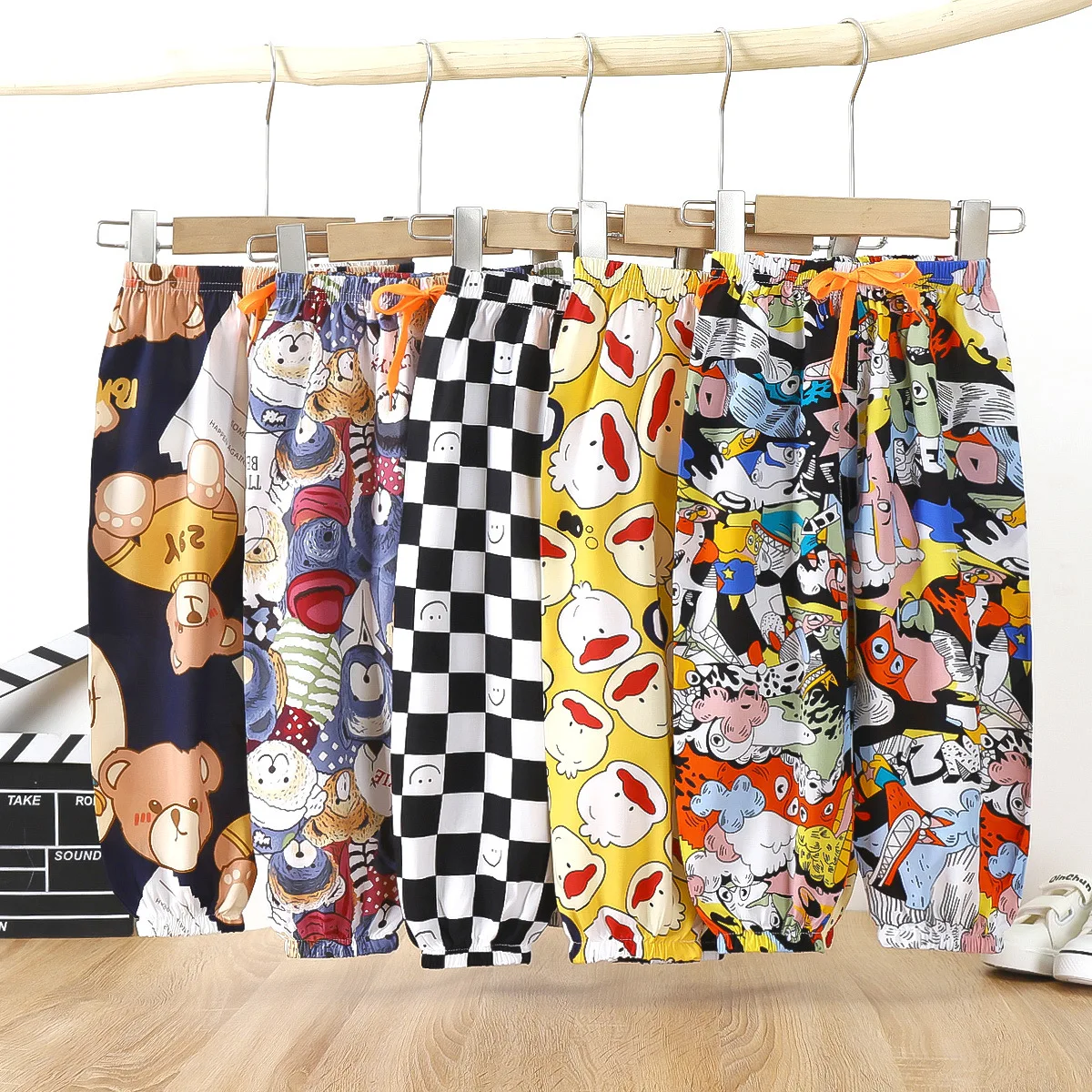 

2-7 Yrs Kids Pants Boy Girl Summer Cartoon Cotton Trousers Children Ankle-length Pants for Baby Boys Pants Casual Harem Pants