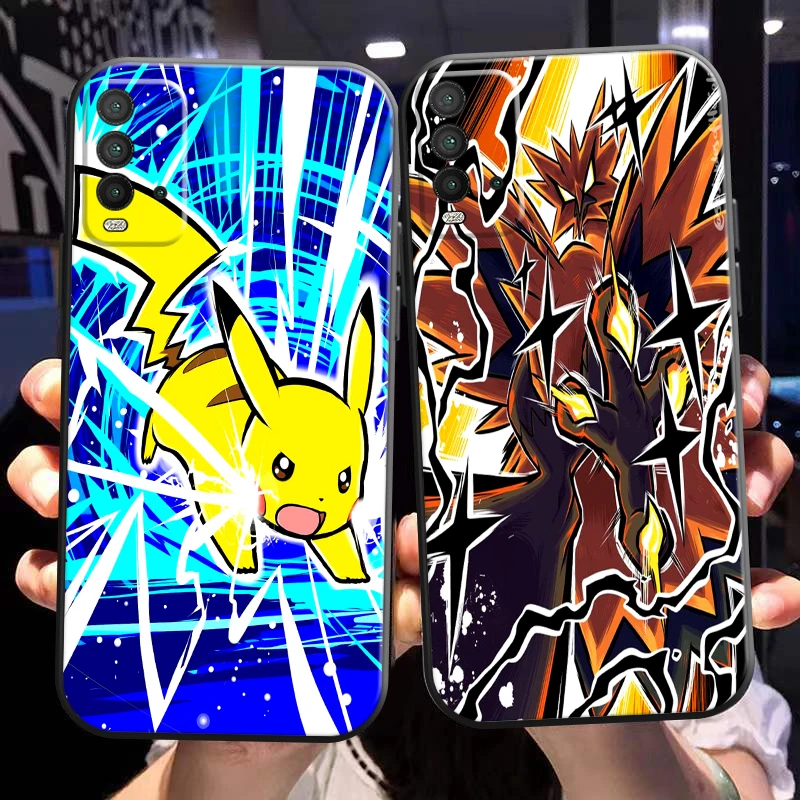 

Japan Anime Pokemon Pikachu Phone Case For Xiaomi Poco M3 M3 Pro 5G POCO X3 PRO NFC X3 GT Soft Back Liquid Silicon Funda Coque