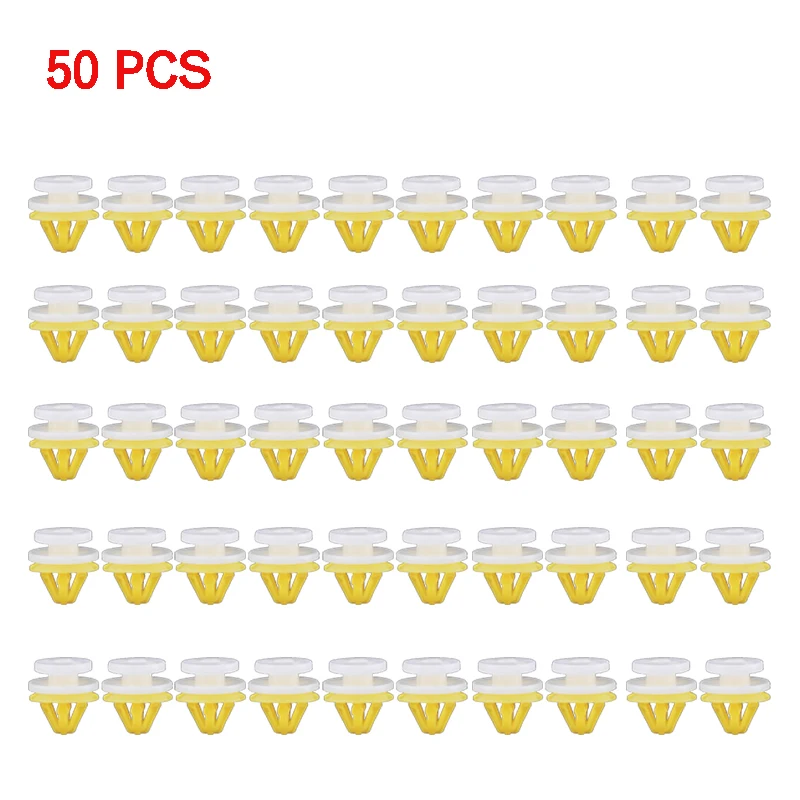 

50 шт. салон автомобиля, внутренняя дверная карта, зажимы для панели, заклепки для Land Rover для Renault Clio Megane Scenic Twingo, автозастежка