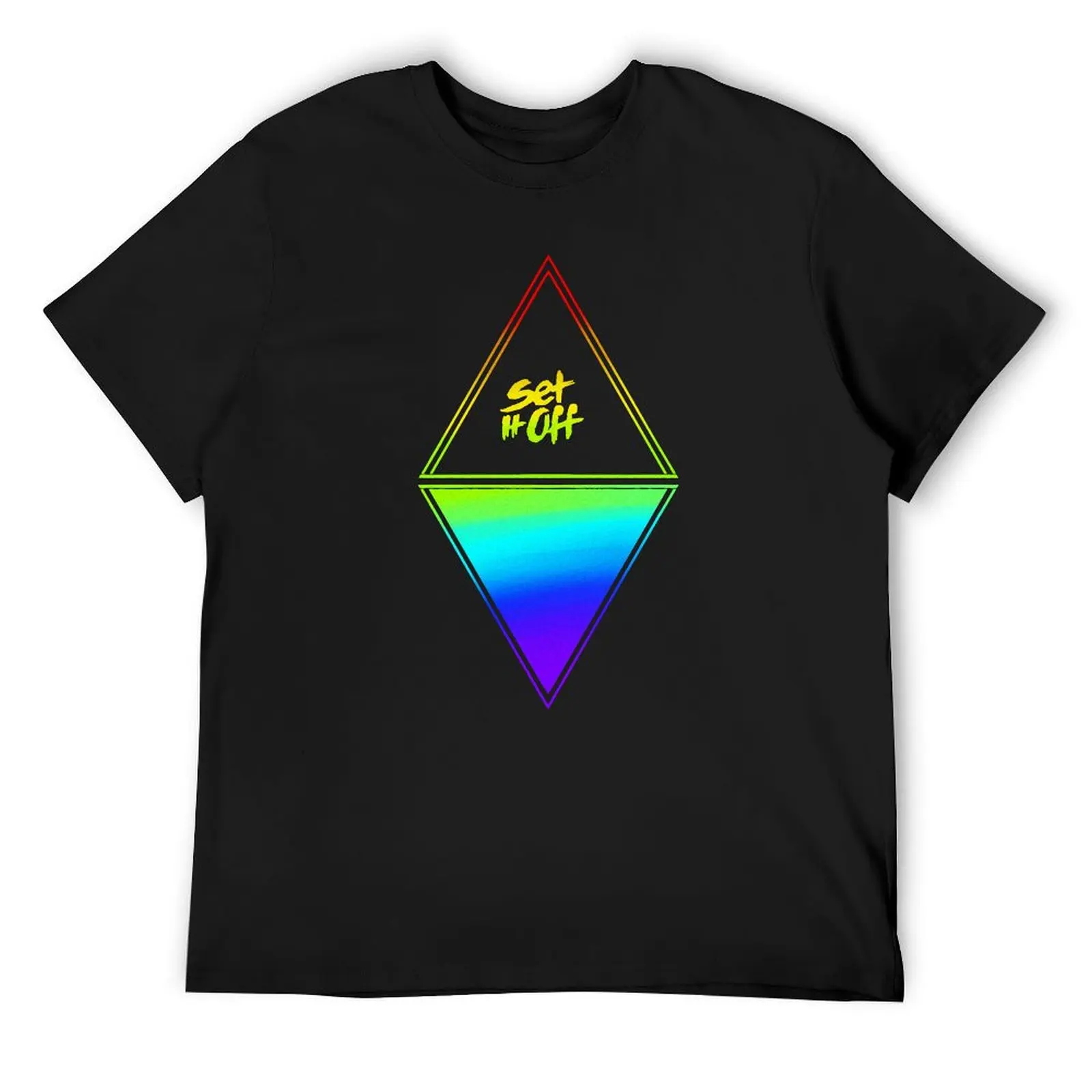 Футболка Set it off duality Diamond (Rainbow) Эстетическая одежда на заказ Одежда для мужчин