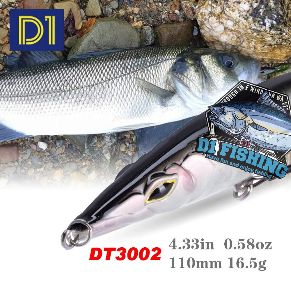 

D1 Pencil Fishing Lures WTD Artificial Stickbait Surface Walkers Floating Fishing Baits 90mm/110mm/130mm 11 Colors Bass Pesca