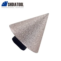 shdiatool 1pc dia 50mm tile stone ceramic diamond chamfering bits milling bits m14 thread for holes trimming beveling bits