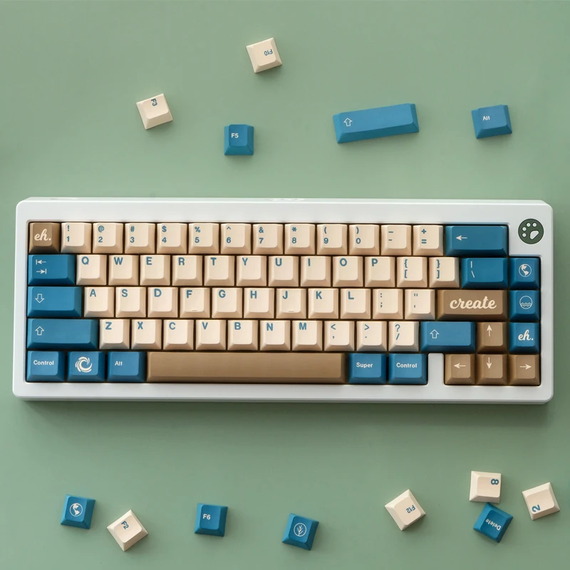 GMK Earth Tones 125 Keycaps PBT Dye Subbed Cherry Profile Keycap For MX Switch Mechanical Keyboard Fit 61/64/87/96/104 Keyboard enlarge