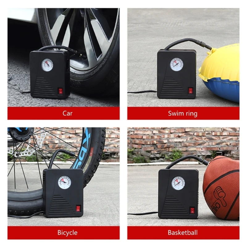 Портативный воздушный компрессор электрический авто мотоцикл велосипед