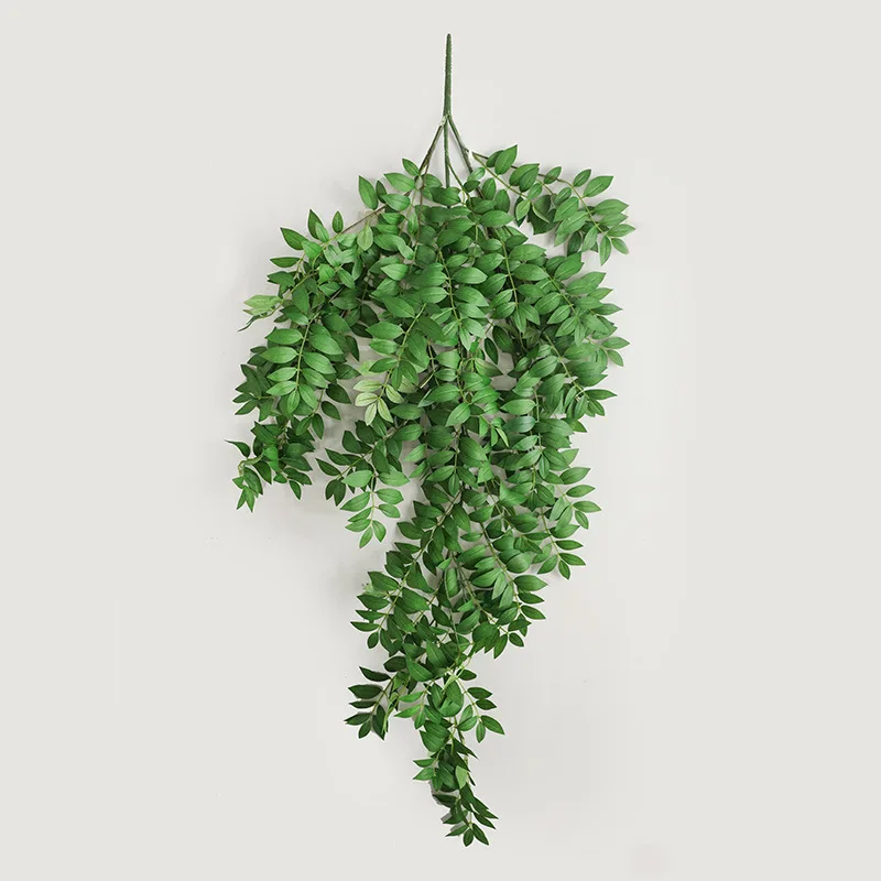 

1 PCS 130cm Artificial Wall Hanging Plastic Green Plant Leaves Branch Home Decor Garden Decoration Gift F856