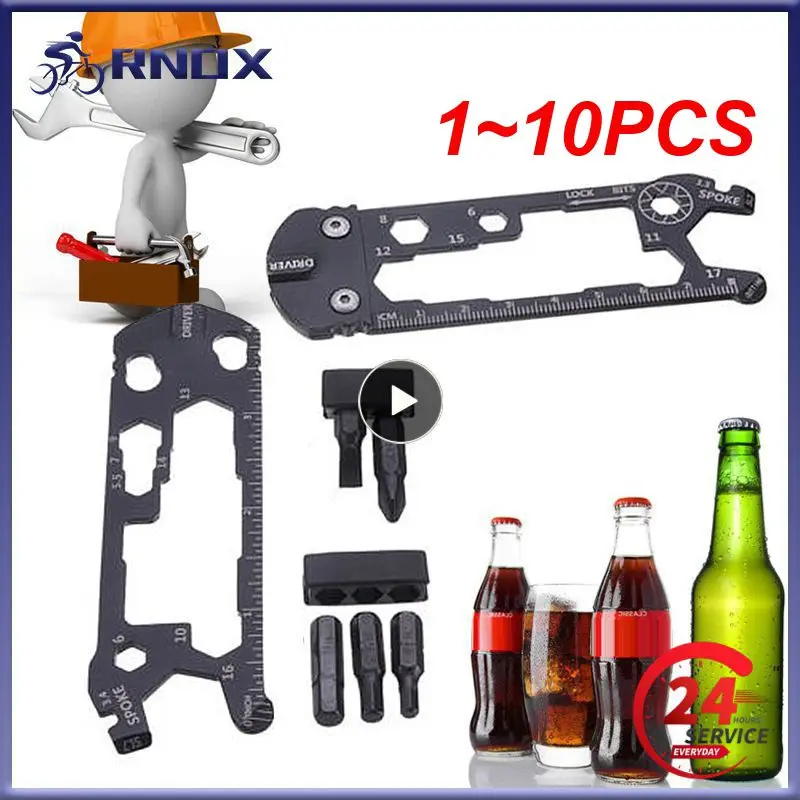 

1-10 шт., набор многофункциональных инструментов для ремонта велосипеда, набор многофункциональных аварийных инструментов и отверток, подходит для подарка велосипедисту, для дороги и