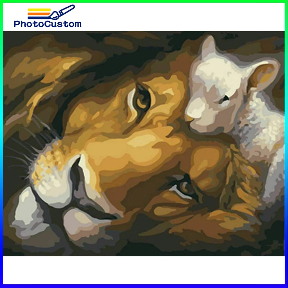 

PhotoCustom Frame DIY Painting By Numbers Wall Decor HandPainted Oil Coloring Acrylic Paint By Number Adults Picture Home Decor