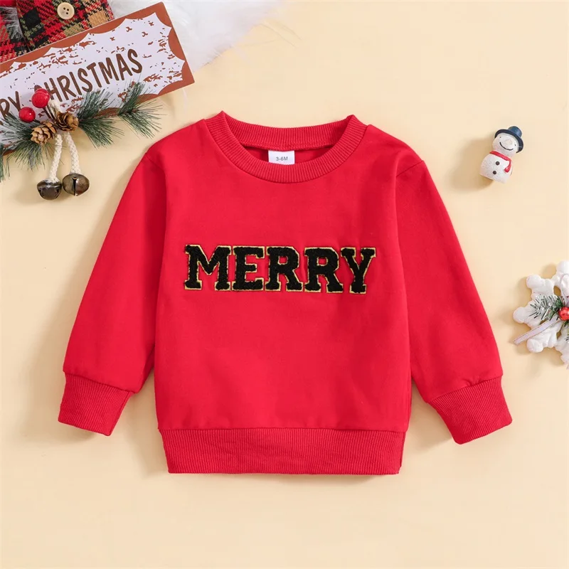 

Kids Baby Sweatshirt Letter Print Long Sleeve Pullovers Autumn Tops for Toddler Cute Fall Clothes