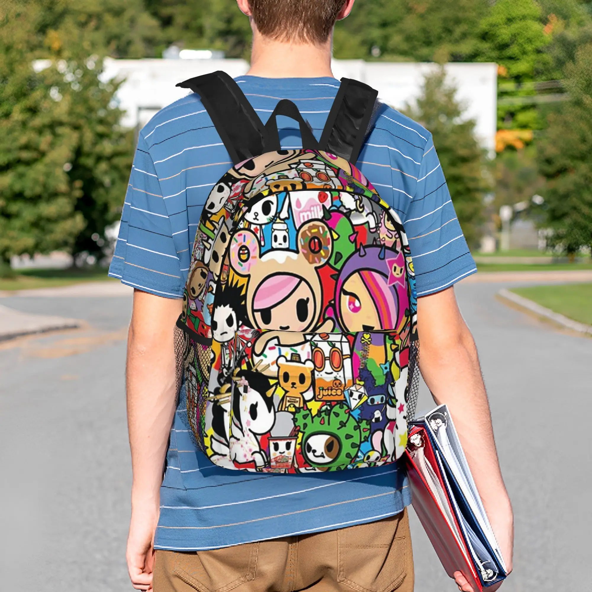 Фото Рюкзак Tokidoki Kawaii Donutella Sandy Unicorno, хит продаж, повседневный рюкзак для мальчиков и девочек, сумка через плечо для мужчин и женщин, школьная сумка №3