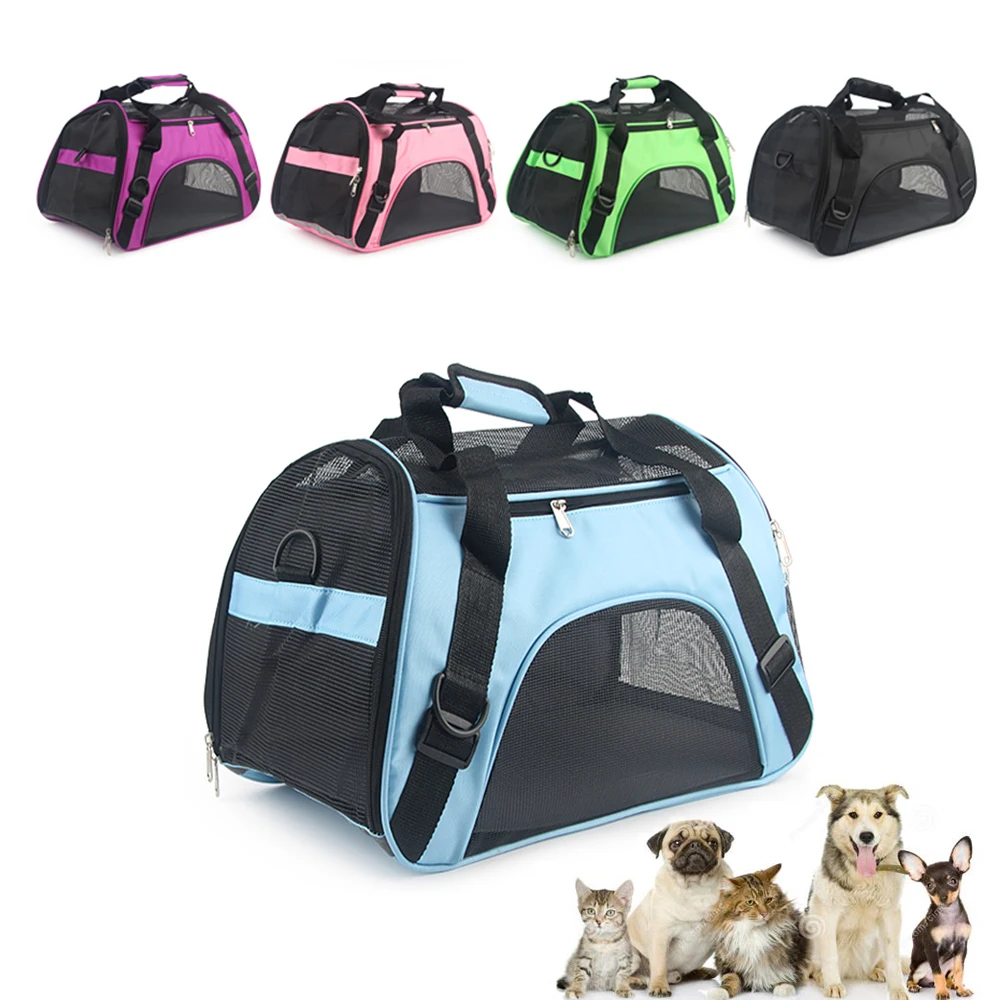 

Переноска для собак и кошек S/M/L, переноска для домашних питомцев, воздухопроницаемая, с мягкими бортами, сетчатая, для путешествий и отдыха н...