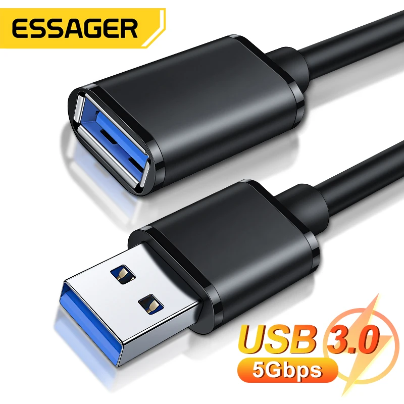 Essager-Cable de extensión USB 3,0 2,0, Extensor macho a hembra para Smart...